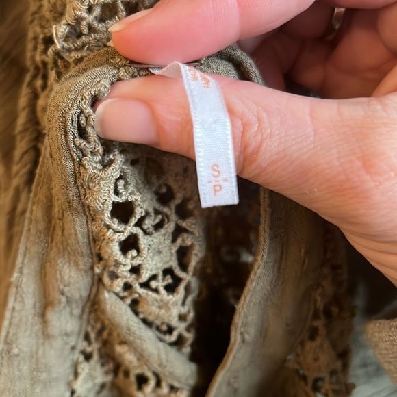 Free People Olive Button Down Shirt - Picture 9 of 10